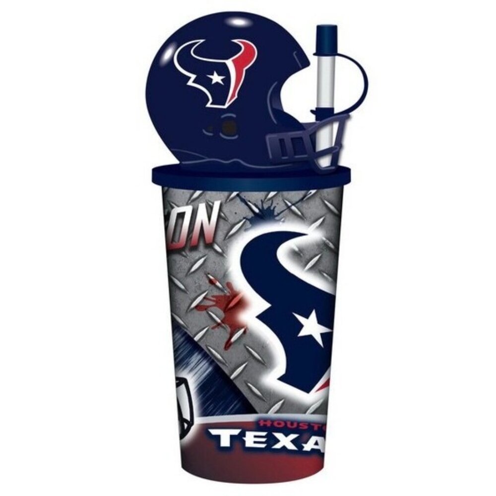 Houston Texans Helmet Cup 32oz Plastic with Straw